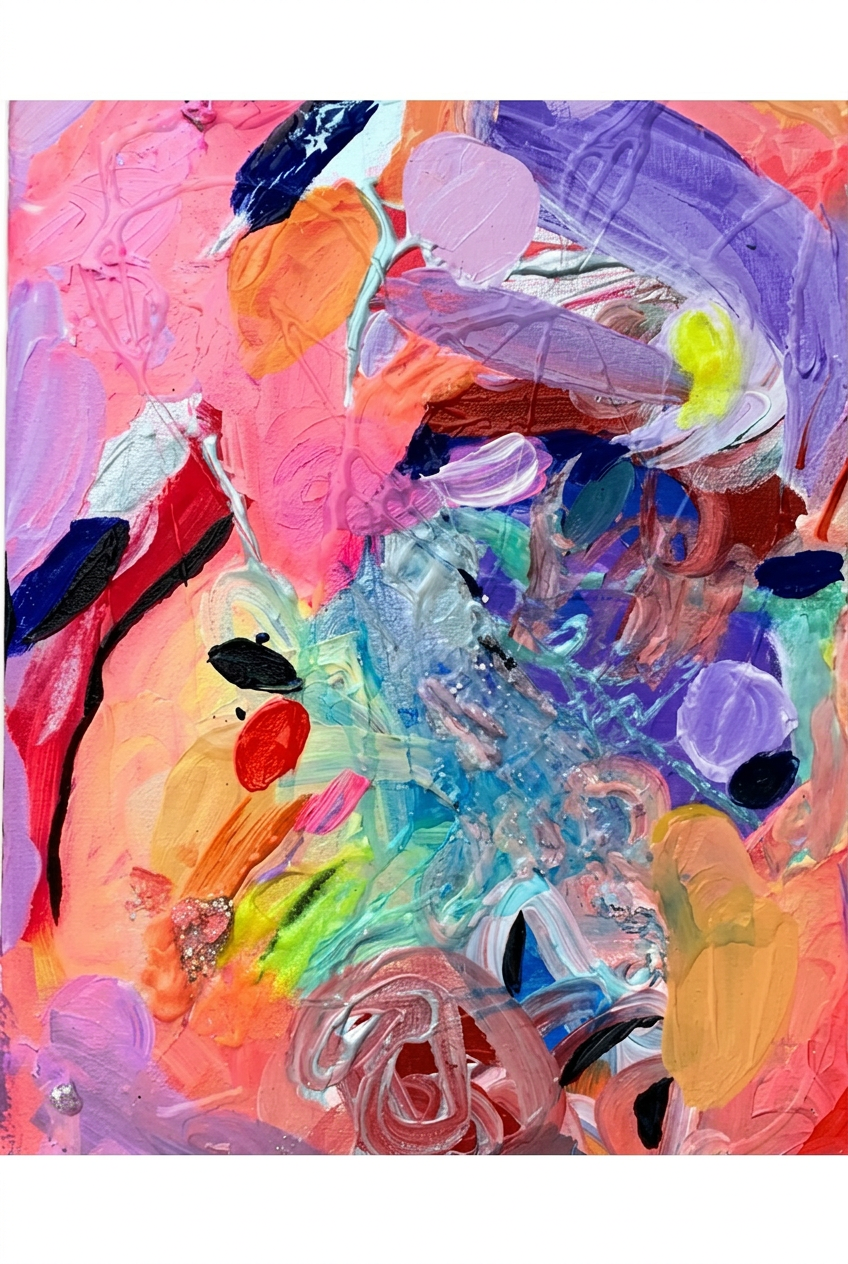 Napoli — abstract acrylic on canvas painting by Lara Kirstin