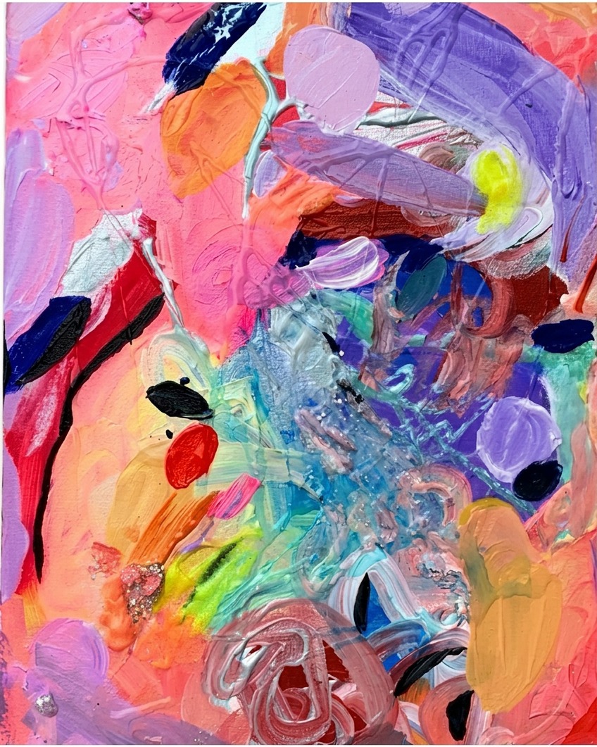 Napoli — abstract acrylic on canvas painting by Lara Kirstin