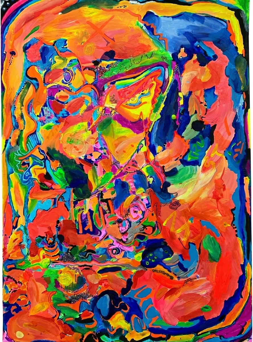 Cuerpo Summer Edition — abstract acrylic on canvas painting by Lara Kirstin