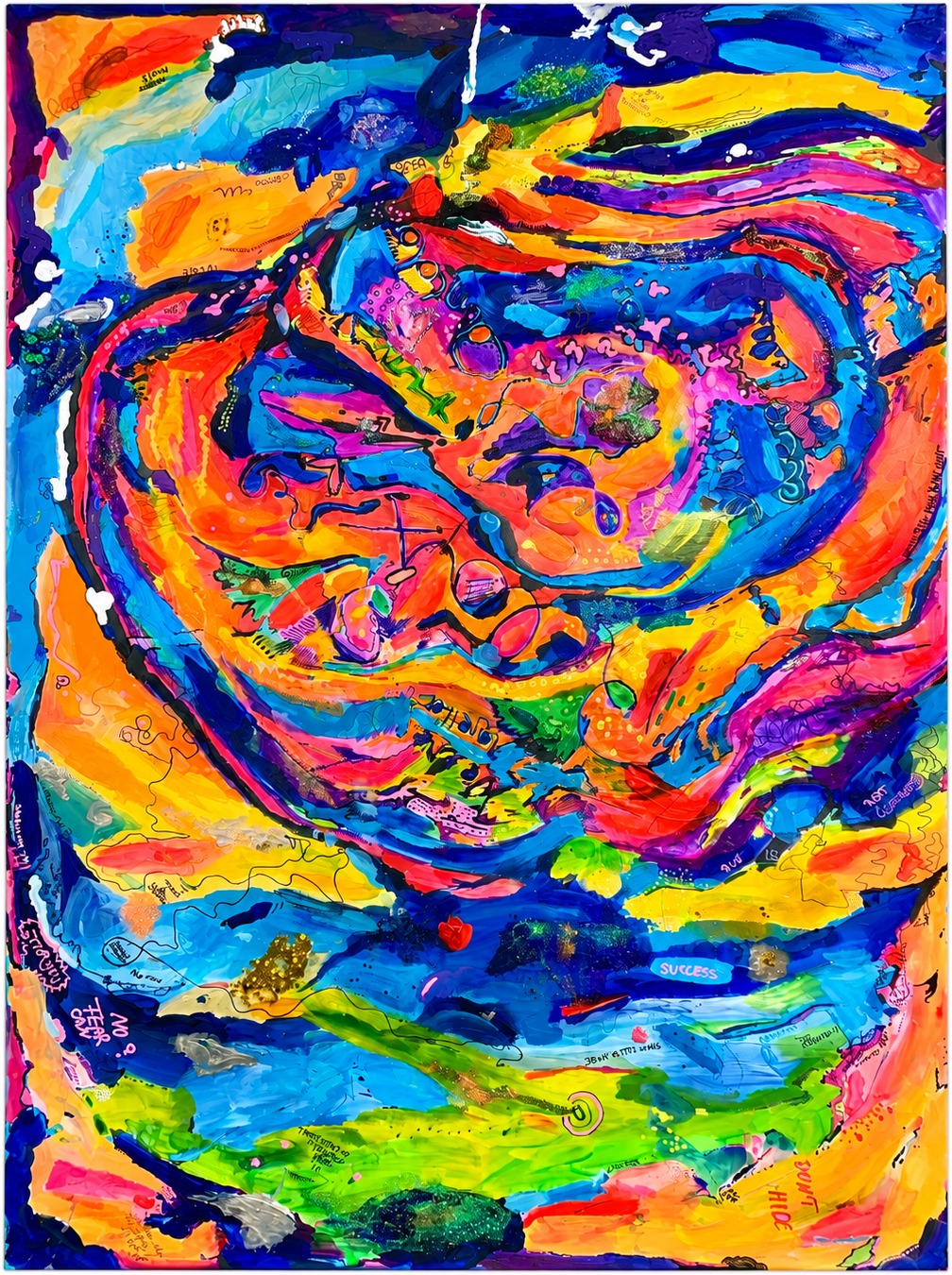 No Rules But Your Own — abstract acrylic on canvas painting by Lara Kirstin